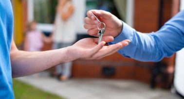 Handing over keys after a house sale