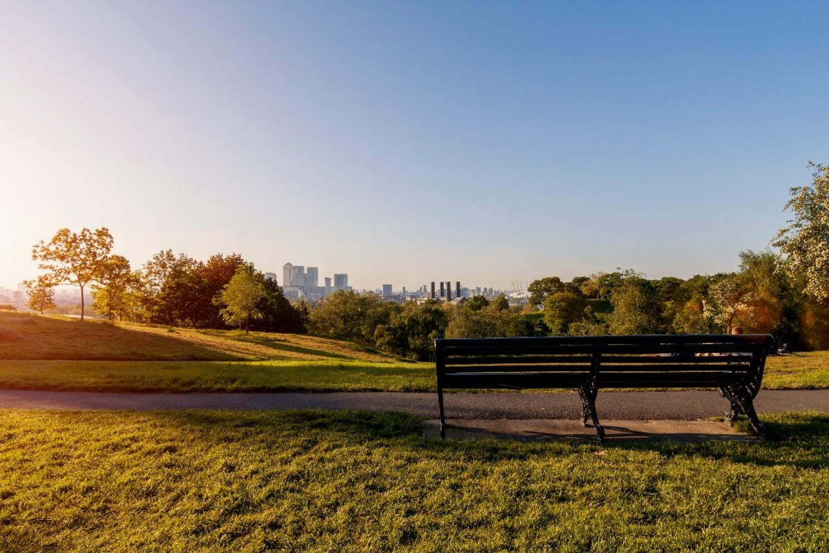 View of Greenwich park, voted friendliest place to live in London
