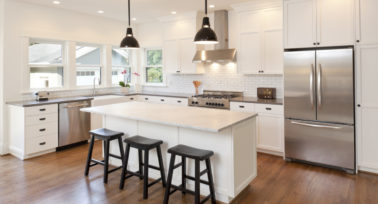 A new kitchen in a luxury home